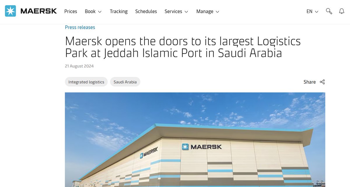 HandasaTac's tweet photo. @halhjri14 الموضوع خطير.
شركة ميرسك Maersk الدنماركية أكبر ناقل للأسلحة لأسرائيل هي أيضا أحد أكبر شركات النقل في الخليج.
مجموعة تايسن كرب ThyssenKrupp الألمانية المصنعة للغواصات الإسرائيلية تبني عدد من المصانع الكيميائية والمصاعد في السعودية وقطر وغيرها.
نحن نعطي المال لمن يقتل بني جلدتنا. https://t.co/rjZ2iszHrC