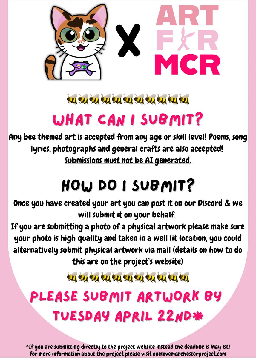 pixel__bees's tweet photo. we have a super special stream weekend planned and would like you all to join in! 

we will be making ours on the dates listed live on stream, you are welcome to create alongside us or create and submit in your own time! 🐝

OLM project founder - @EilidhAdventure https://t.co/gWS7OF94Gx