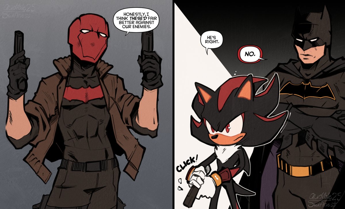 something something DC and Sonic
#redhood #batman #shadow