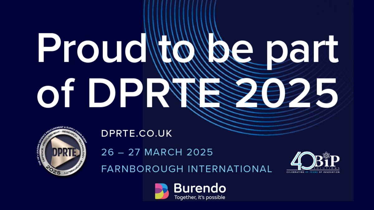 If you haven’t heard, Burendo are attending #DPRTE2025 in Farnborough next week! 📢

Come visit us at Booth 142 to discover how we built UKHSA Data Dashboard, which aims to make public health data of use, interest and importance available in an accessible way!