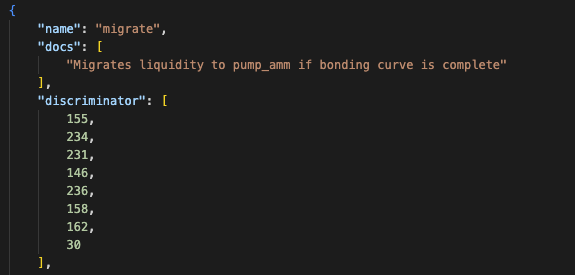 Looks like the pump.fun AMM is allowing for coins to migrate to it now

This is the first instance of the "migrate" function I've seen called as I tracked for it, with the tokens being sent to the pumpfun AMM program (which bullx supports, it appears)

In image #2,