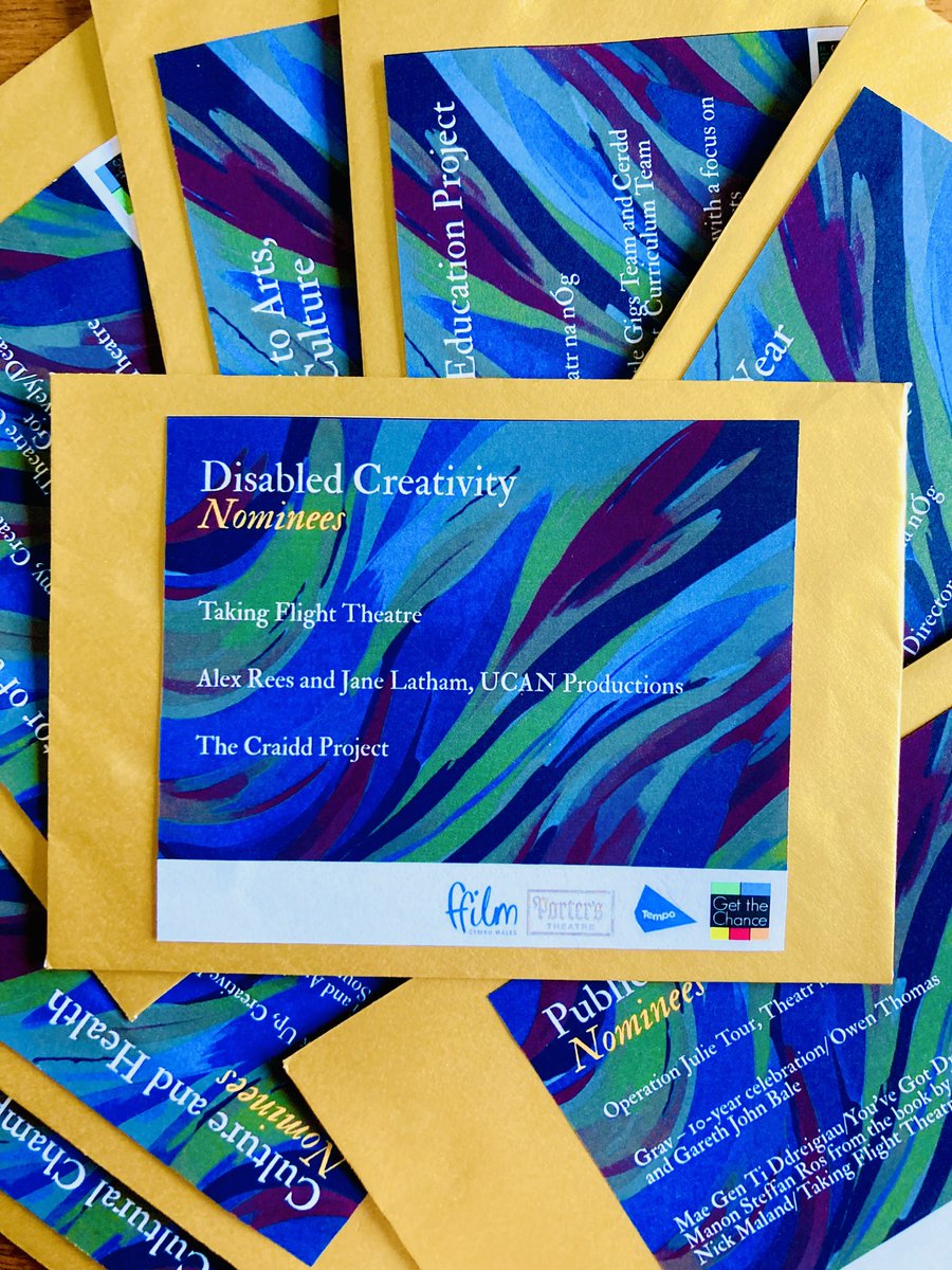 Get the Chance, Cultural Impact Awards 2025, this Saturday Porters, Cardiff

Category, Disabled Creativity

Nominees

Taking Flight Theatre

Alex Rees and Jane Latham, UCAN Productions

The Craidd Project

getthechance.wales/2025/03/14/the…