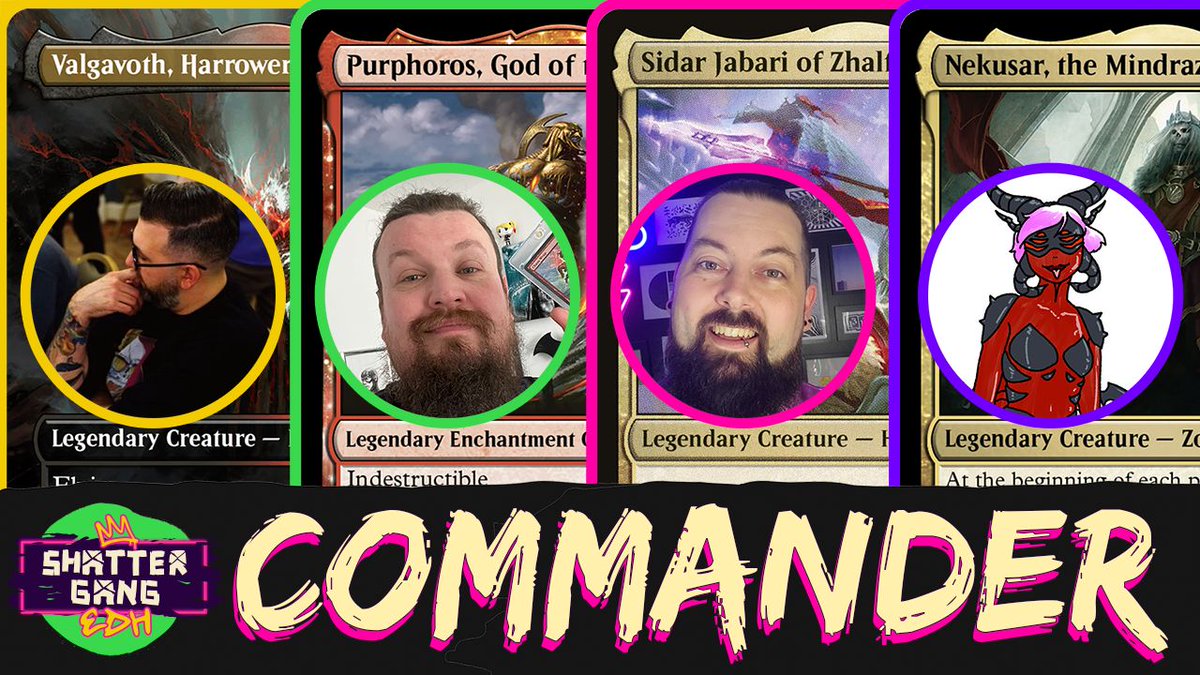 The Shattergang 🔜 Commandfest Birmingham (@shattergangedh) on Twitter photo This week, we’re joined by two incredible guests: @BrujajaGaming and <a href="/uselessNolage/">@uselessnolage.bsky.social</a> for an exciting game of Commander!
We'll be live from 7pm GMT / 2pm EST
Twitch: twitch.tv/shattergangedh
YouTube: youtube.com/live/qjNQDTcQE… This week, we’re joined by two incredible guests: @BrujajaGaming and <a href="/uselessNolage/">@uselessnolage.bsky.social</a> for an exciting game of Commander!
We'll be live from 7pm GMT / 2pm EST
Twitch: twitch.tv/shattergangedh
YouTube: youtube.com/live/qjNQDTcQE…