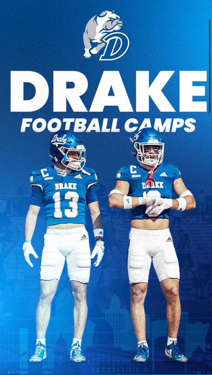 Thank you <a href="/Coach_VasquezAJ/">A.J. Vasquez</a> for the invite to your prospect camp!
<a href="/DrakeBulldogsFB/">Drake Football</a> 
<a href="/BryanBearsFB/">Omaha Bryan High Football</a> 
<a href="/Coach_MattStorm/">Coach Storm</a> 
<a href="/TheCoachMotter/">Mason (Coach Motter)</a>