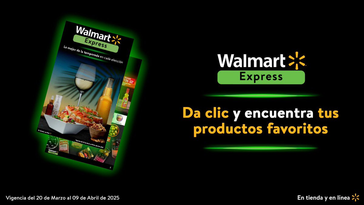 Tu compra perfecta está en Walmart Express. ¡Ven y aprovecha los Precios Bajos en una amplia variedad de productos! Pídelo en tienda o en línea.

👉🏻 bit.ly/4ij5lyw