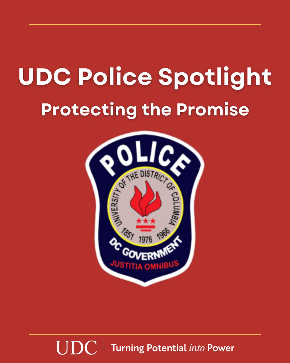 udc_edu's tweet photo. ๐จ Meet the officers behind **UDC Police!** ๐จ
Our new series, **Protecting the Promise**, showcases the dedication and commitment of those who keep our campus safe. Stay tuned to get to know the faces behind the badge! ๐ฎโโ๏ธ๐ฅ
#UDCPolice #ProtectingThePromise #UDCFirebirds https://t.co/Ria59GNwcE
