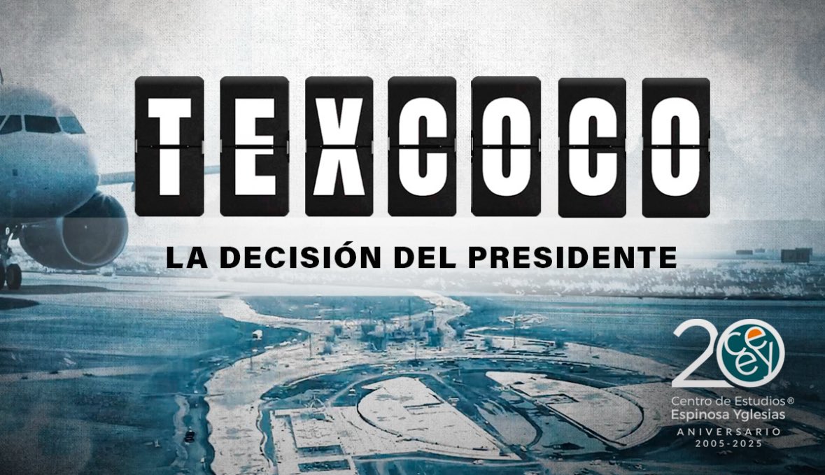 💥💥💥No se pierdan esta docuserie: 

“Texcoco. La decisión del presidente”

Narra los entretelones de la cancelación del Aeropuerto de Texcoco y la construcción del AIFA con las voces de especialistas, analistas, críticos y miembros del gobierno. 👇🏻👇🏻👇🏻
 documentales.ceey.org.mx