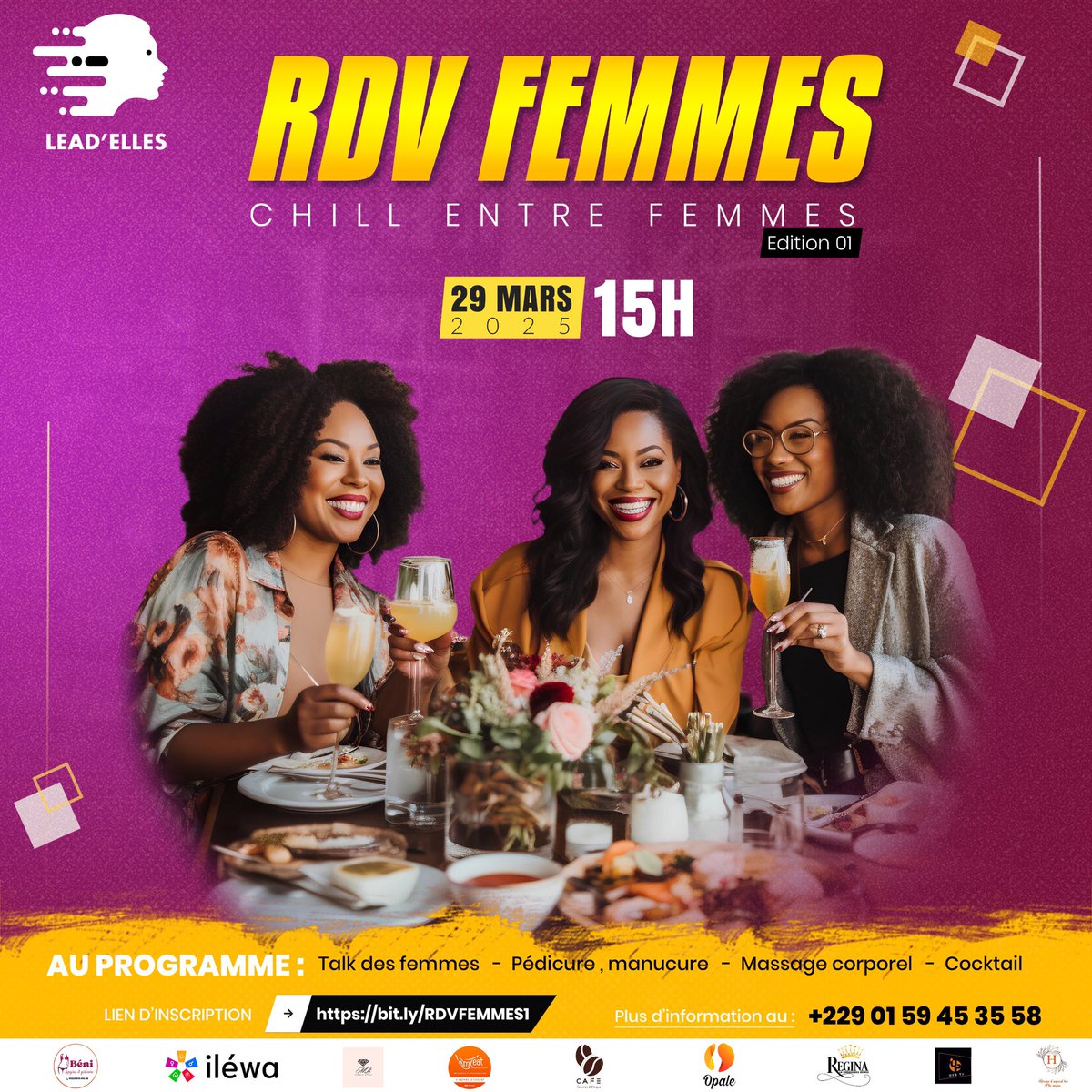 LeadElles's tweet image. Alors, prête à te poser, échanger, te faire du bien ?

Réserve ta place ici : bit.ly/RDVFEMMES1
#RDVfemmes #TalkFeministe #Leadelles