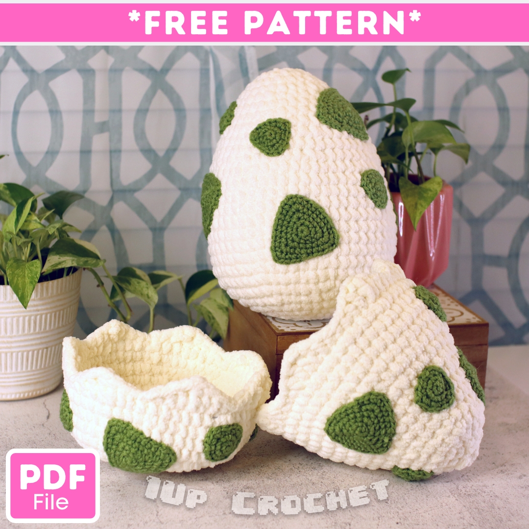 I've just dropped a free egg pattern over on my Ko-Fi page! It's totally free, or pay what you want! 
ko-fi.com/1upcrochet