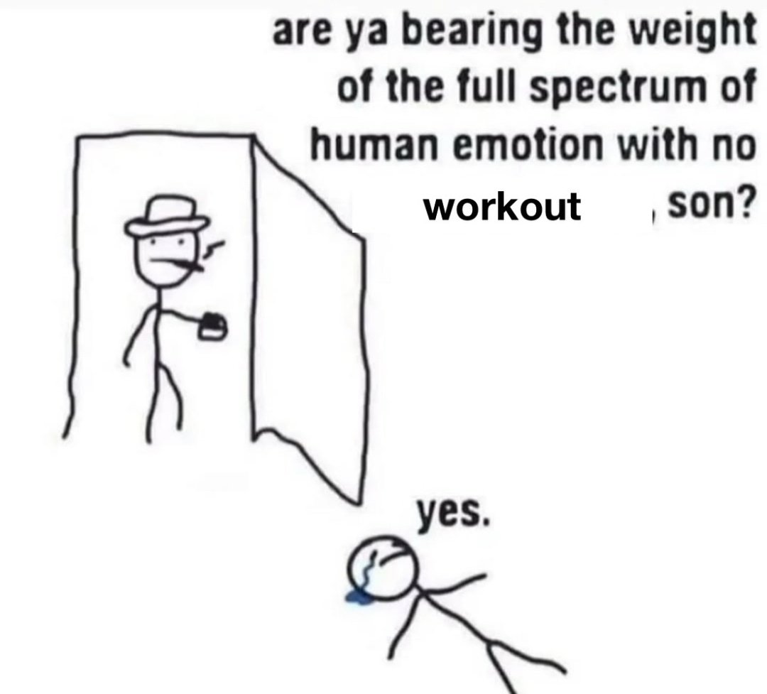 paniniandmeth's tweet photo. I now realize that the only solution to be free of any unnecessary emotional weight is to either train like you're insane or simply lock in in the pursuit of unlocking your full potential https://t.co/hrWIiA6uK0