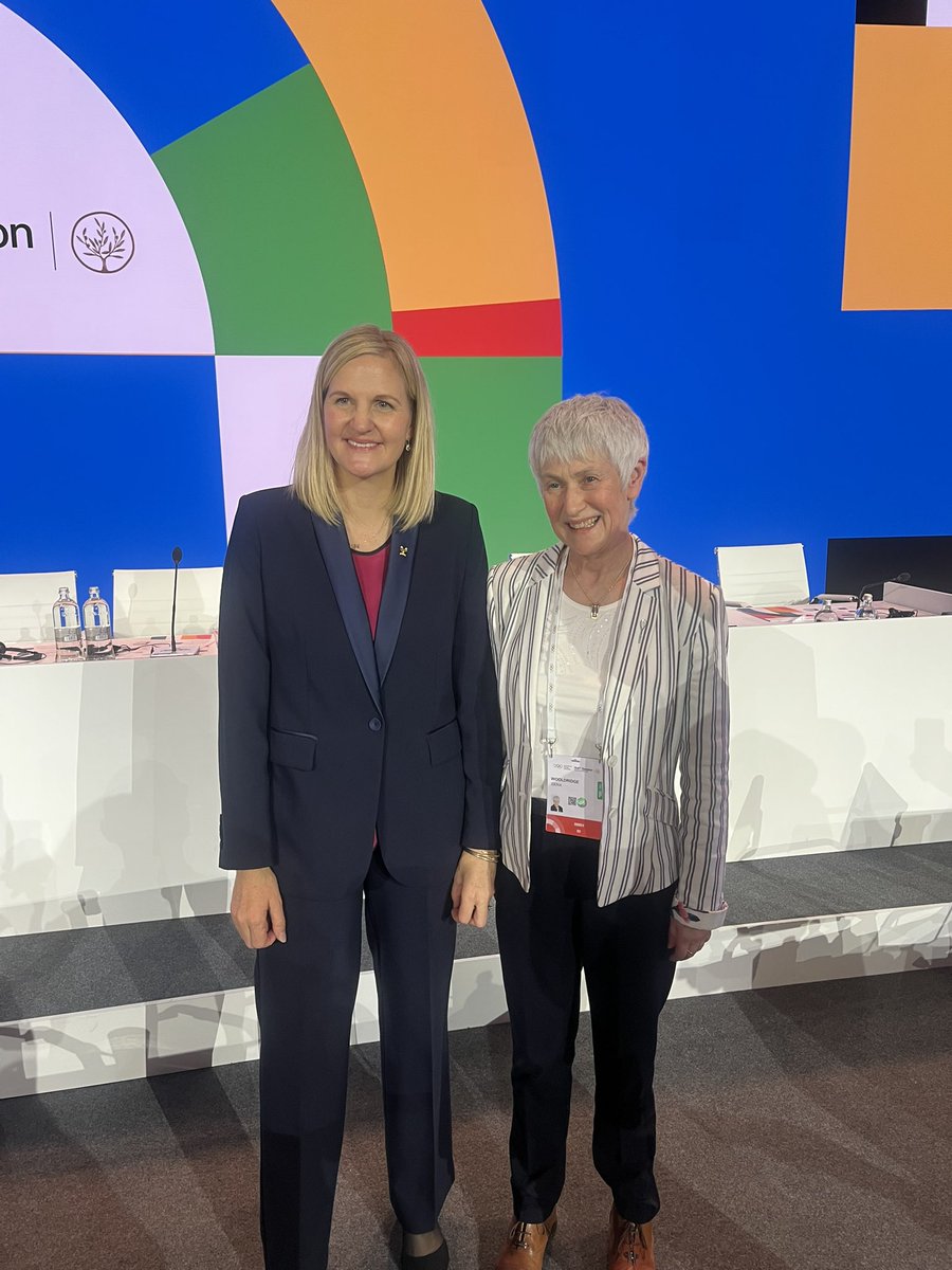 wlouismarie's tweet image. World Squash President Zena Wooldridge complimented Ms Kirsty Coventry for her election as the new IOC President  @WorldSquash @iocmedia #IOCSession