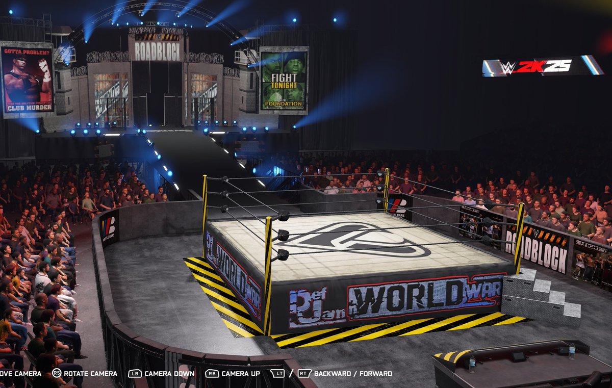 CJ_CAD50's tweet photo. The return of the Def Jam: RoadBlock Venue officially available in #wwe2k25 under the shows tab* (Current Gen)
Tags: ( #DefJam2k25 , #CAD50 , #WrestleBars )
@defjam
@WWEgames
@wrestlebars
.
#ScorpionSoldierGaming #DefJam2k #defjamworldwar #communitycreations https://t.co/8eMXLqDdzD