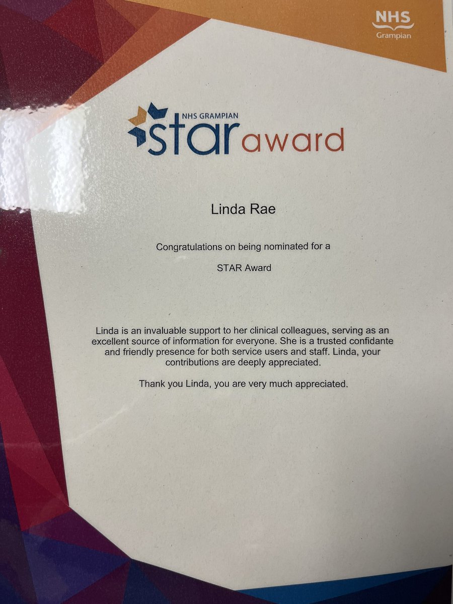 Claire McNab (@cmcnab3claire) on Twitter photo Congratulations to the Lovely Linda, ward assistant for her Star award 🌟ward 204/205 Neuroscience, we appreciate you ❤️🧠🤩#worthherweightingold <a href="/NHSGrampian/">NHS Grampian</a> <a href="/fionawhyment/">Fiona Whyment</a> <a href="/friendsofneuro/">Friends of the Neuro Ward</a> Congratulations to the Lovely Linda, ward assistant for her Star award 🌟ward 204/205 Neuroscience, we appreciate you ❤️🧠🤩#worthherweightingold <a href="/NHSGrampian/">NHS Grampian</a> <a href="/fionawhyment/">Fiona Whyment</a> <a href="/friendsofneuro/">Friends of the Neuro Ward</a>