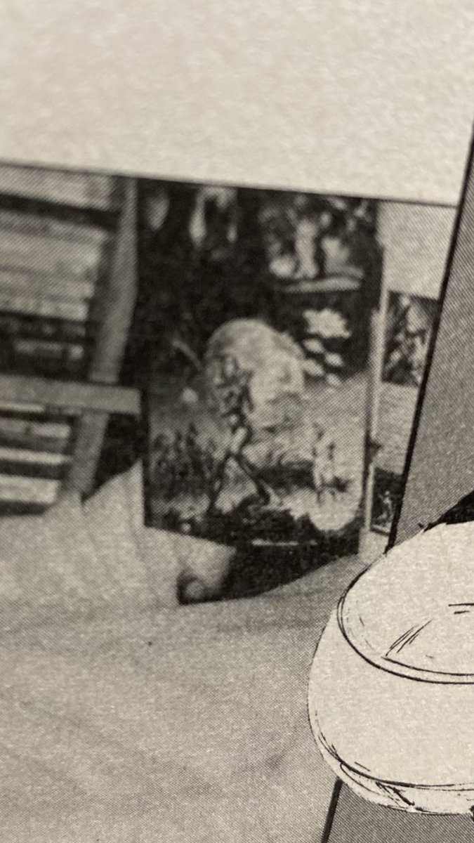 まさにバーバレラの画集を見ている写真あった。 