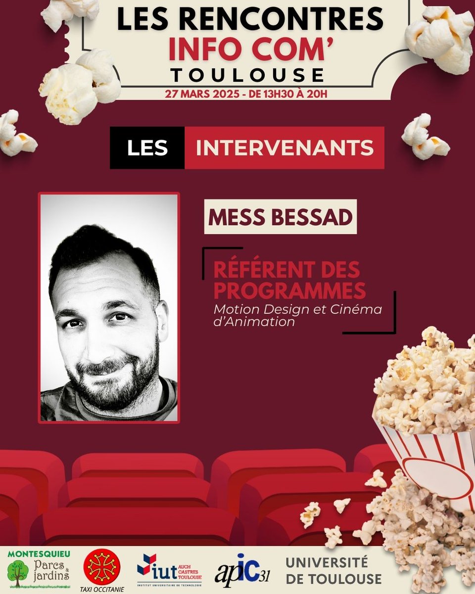 RICTlse's tweet photo. 📣 Prêts à découvrir une école de création visuelle ?Voici E-ARTSUP ! 😍

Vous rencontrerez son équipe : J. Bonzom-Breda, M. Bessad et D. Amaro
#Cinéma #RencontresInfoCom #eartsup #tls #toulouse #UT3 @eartsup https://t.co/ZGQ6lrTA9l