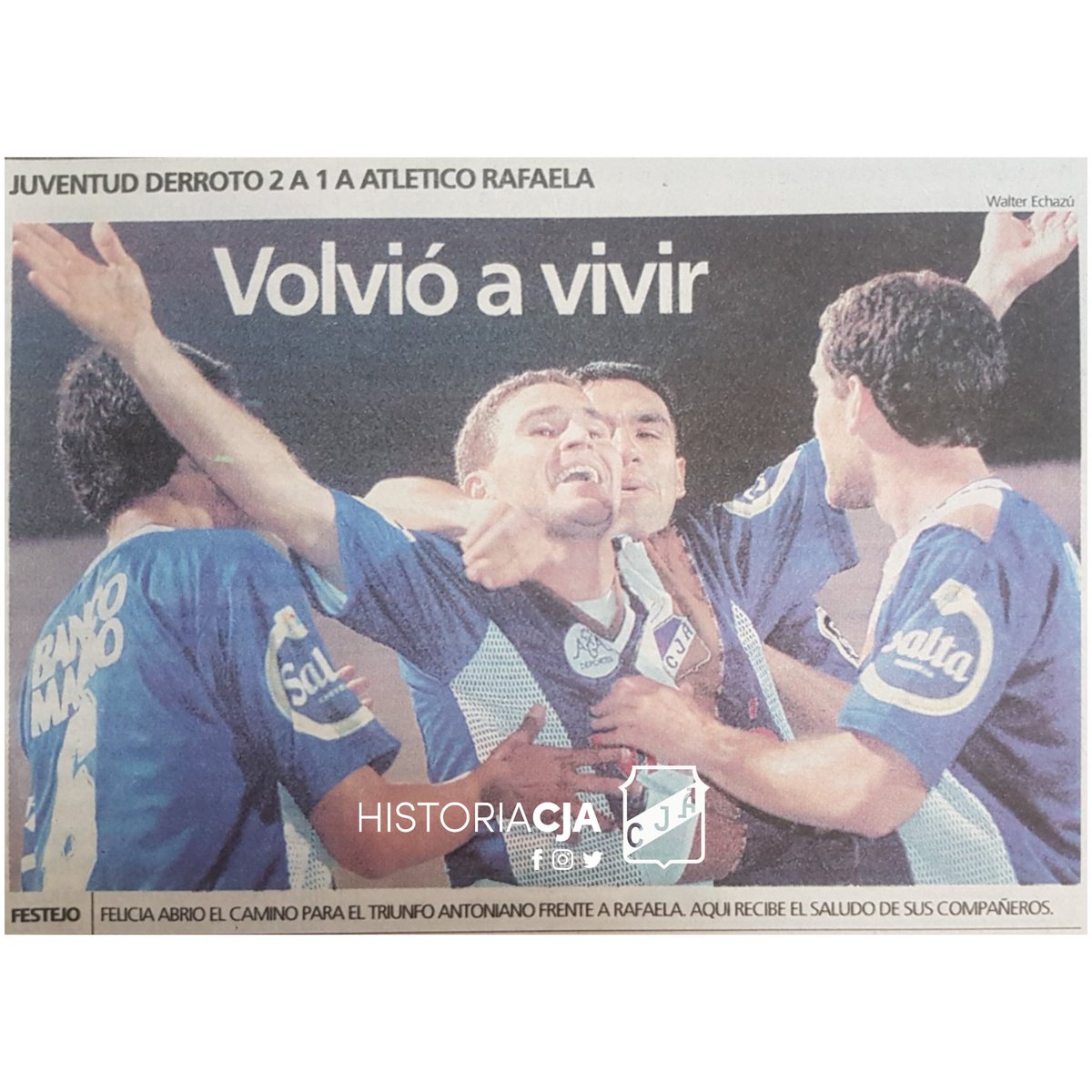 #JuventudAntoniana 💙🤎 se vuelve a enfrentar a #AtléticoRafaela ⚪🔵 luego de 19 años, rival con el que nos enfrentamos en casi todas las temporadas que el Santo jugó en Nacional B (salvo la 2003/04) con un total de 15 PJ, 5 PG (todos en Salta), 3 PE y 7 PP.