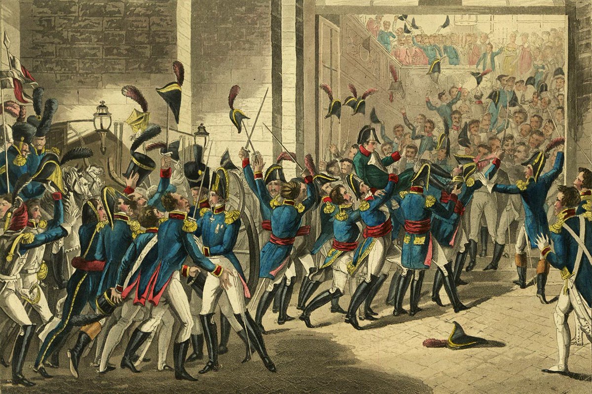 HistoiredeM's tweet photo. #hdfhdm #histoire #france #cejourlà #centjours
🗓️🇫🇷 20 mars 1815 🔎 19 jours après son débarquement à Golfe Juan, Napoléon 1er entre dans Paris et accède aux Tuileries sans aucune résistance. Déclaré traître et rebelle par Louis XVIII, il est parvenu à rallier à lui ses anciens https://t.co/Eayt84TBWe