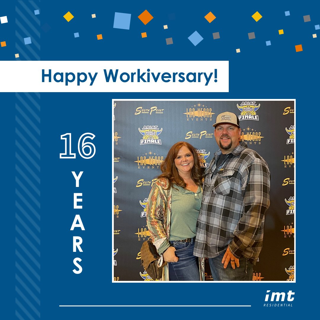 🎉 Celebrating Michelle's 16 incredible years with IMT! 🥳 Now that she and her husband are embracing the empty nester life, they’ve found new adventures in concerts and rodeos—especially at their favorite annual events, the World Series of Roping and National Finals Rodeo in...