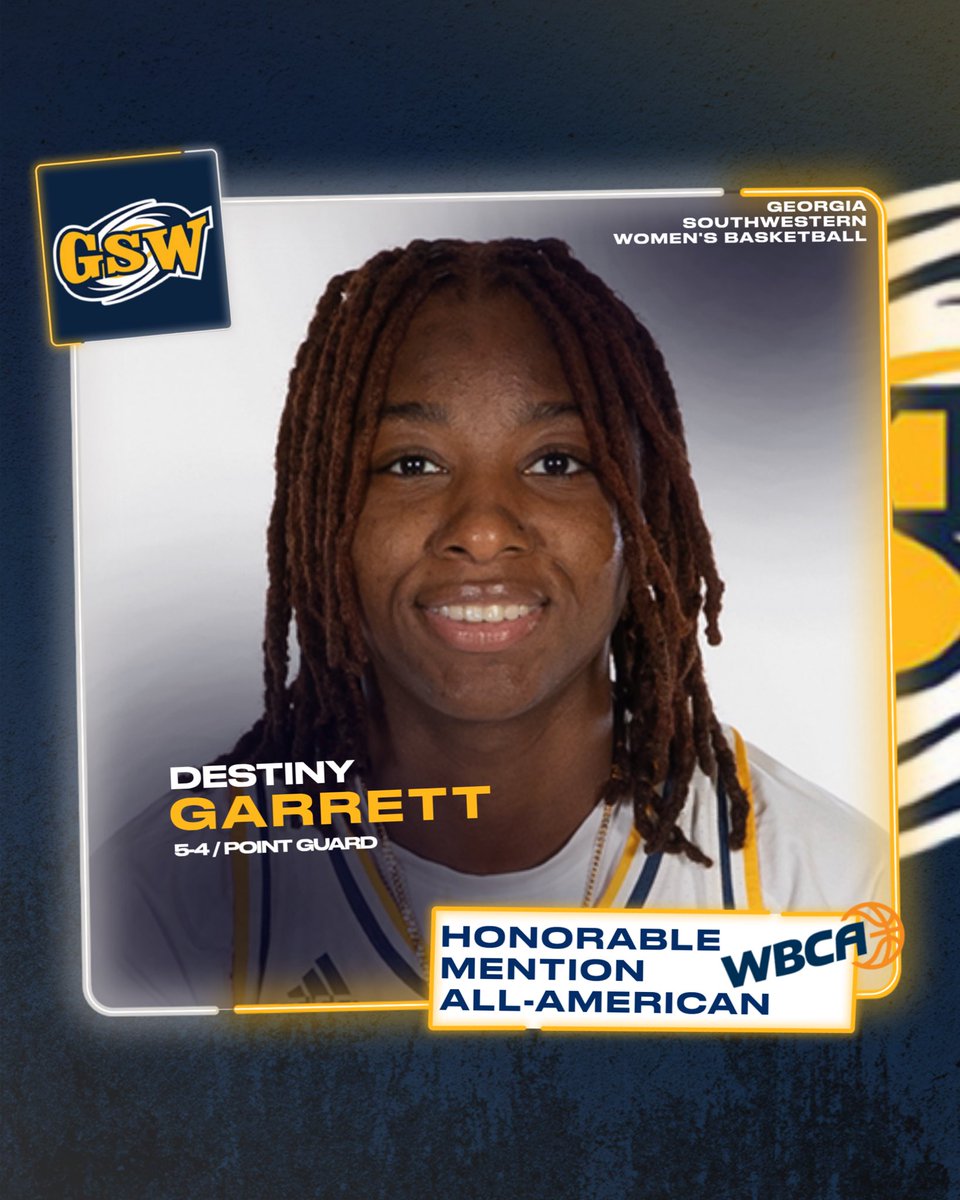 GSW WBasketball (@gsw_wbasketball) on Twitter photo Congratulations to Destiny Garrett on being named WBCA All-American Honorable Mention! <a href="/destinygarret19/">Destiny Garrett</a> ๐๐๐ Congratulations to Destiny Garrett on being named WBCA All-American Honorable Mention! <a href="/destinygarret19/">Destiny Garrett</a> ๐๐๐