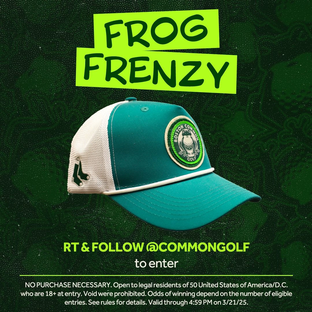 Today might be World Frog Day, but #OpeningDay is right around the corner ⚾

RT and follow to be one of 𝐅𝐎𝐔𝐑 winners for this limited-edition Boston Common Golf x <a href="/RedSox/">Red Sox</a> Hat!

#FrogFrenzy | Official rules: bit.ly/rules-x