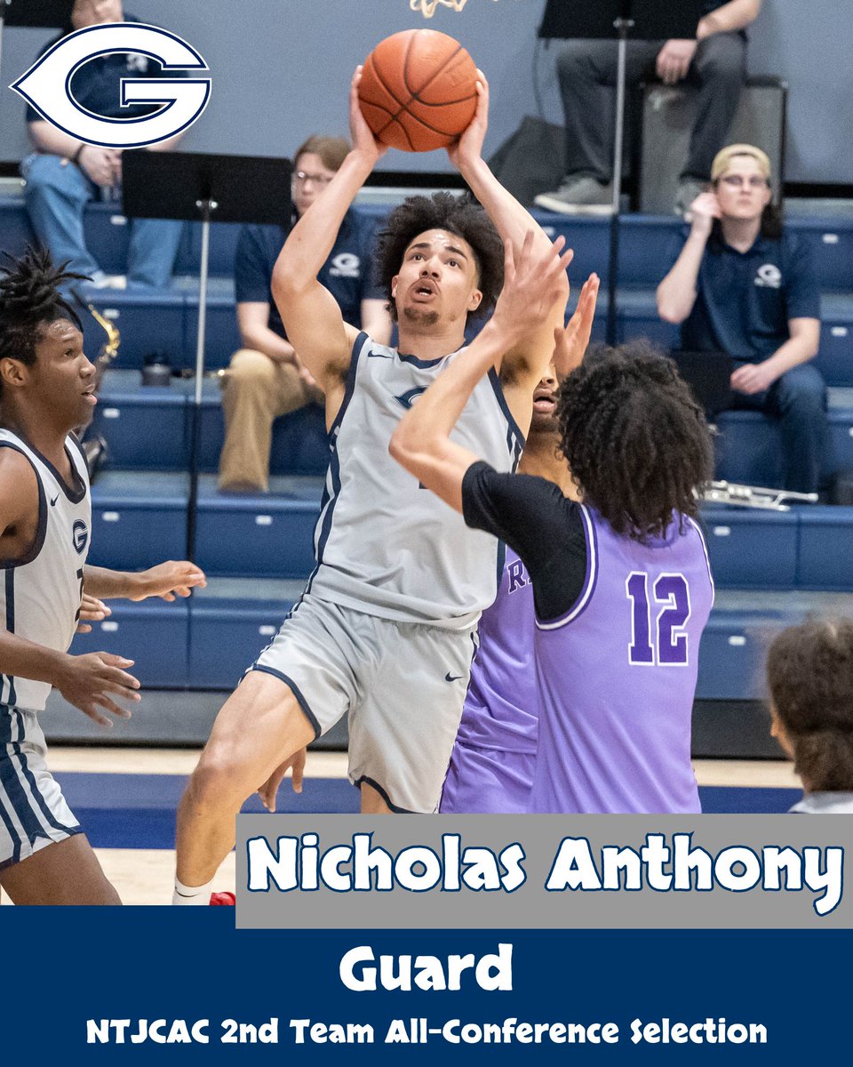 #awardseason continues with NTJCAC 2nd Team All-Conference selection Nicholas Anthony! 

Anthony was second on the team in scoring at 14 points per game, and assists with 2.5 per game. He shot 45 percent from the field, and 36 percent from the three point line! 
Congratulations!