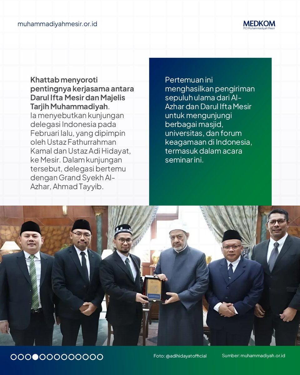 PcimMesir's tweet photo. Majelis Tarjih dan Tajdid PP Muhammadiyah menggelar seminar ilmiah bertajuk “Metodologi Fatwa antara Darul Ifta Mesir dan Majelis Tarjih dan Tajdid Muhammadiyah” pada Senin (17/03) di Kantor PP Muhammadiyah, Jalan KH. Ahmad Dahlan, Yogyakarta. https://t.co/cKoucqVDAj