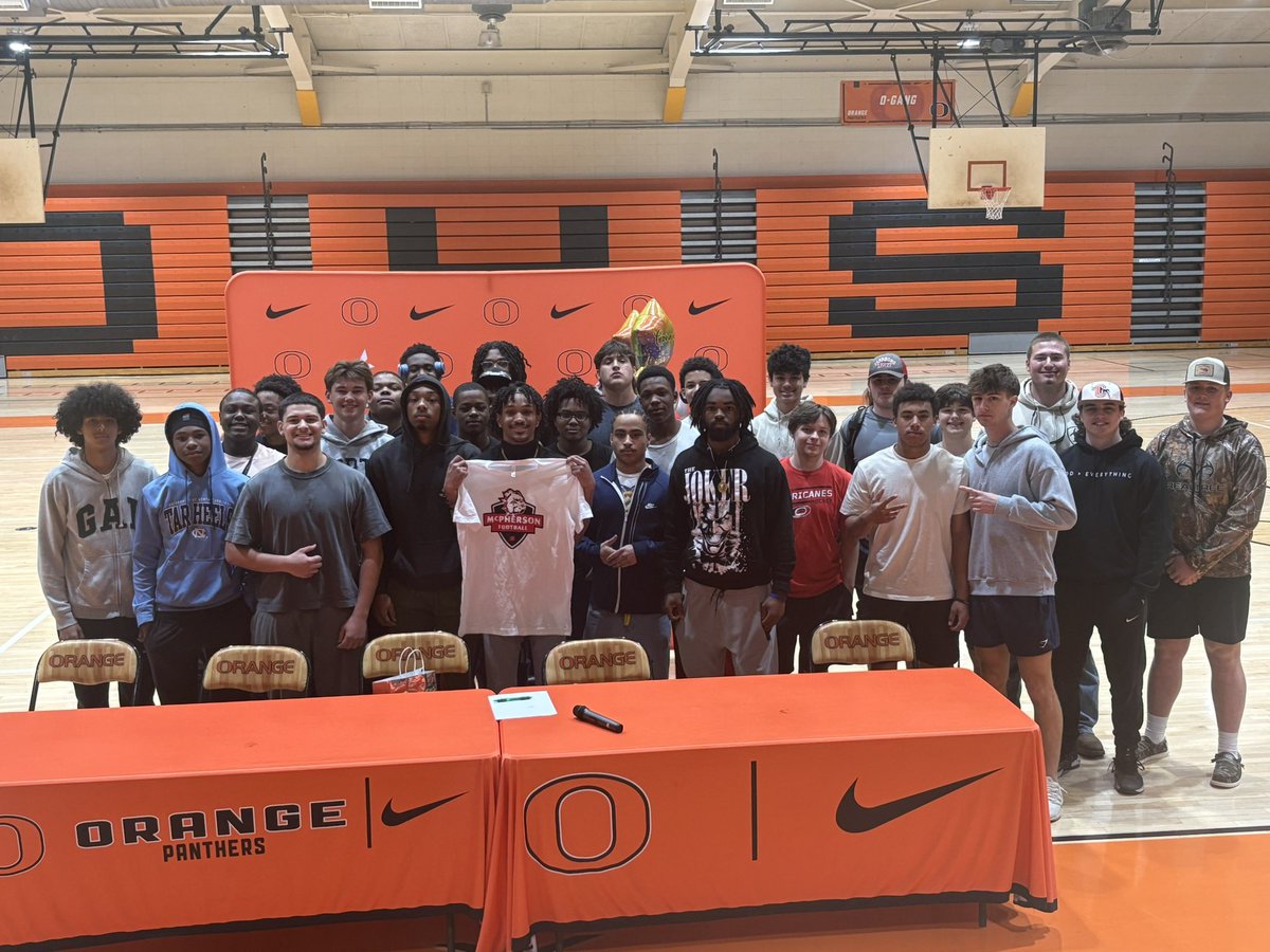 Congrats to Tyleiq Jones. 
Signing his letter of intent to play football  at McPherson College.