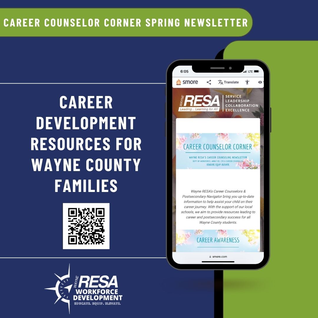 🚀 Wayne RESA's Career Counseling Spring 2025 Newsletter is here! 🌟 Dive into our comprehensive resources to guide your child's career journey, from exploration tools to postsecondary planning. secure.smore.com/n/f6419  #waynecounty #workforce #careerdevelopment
