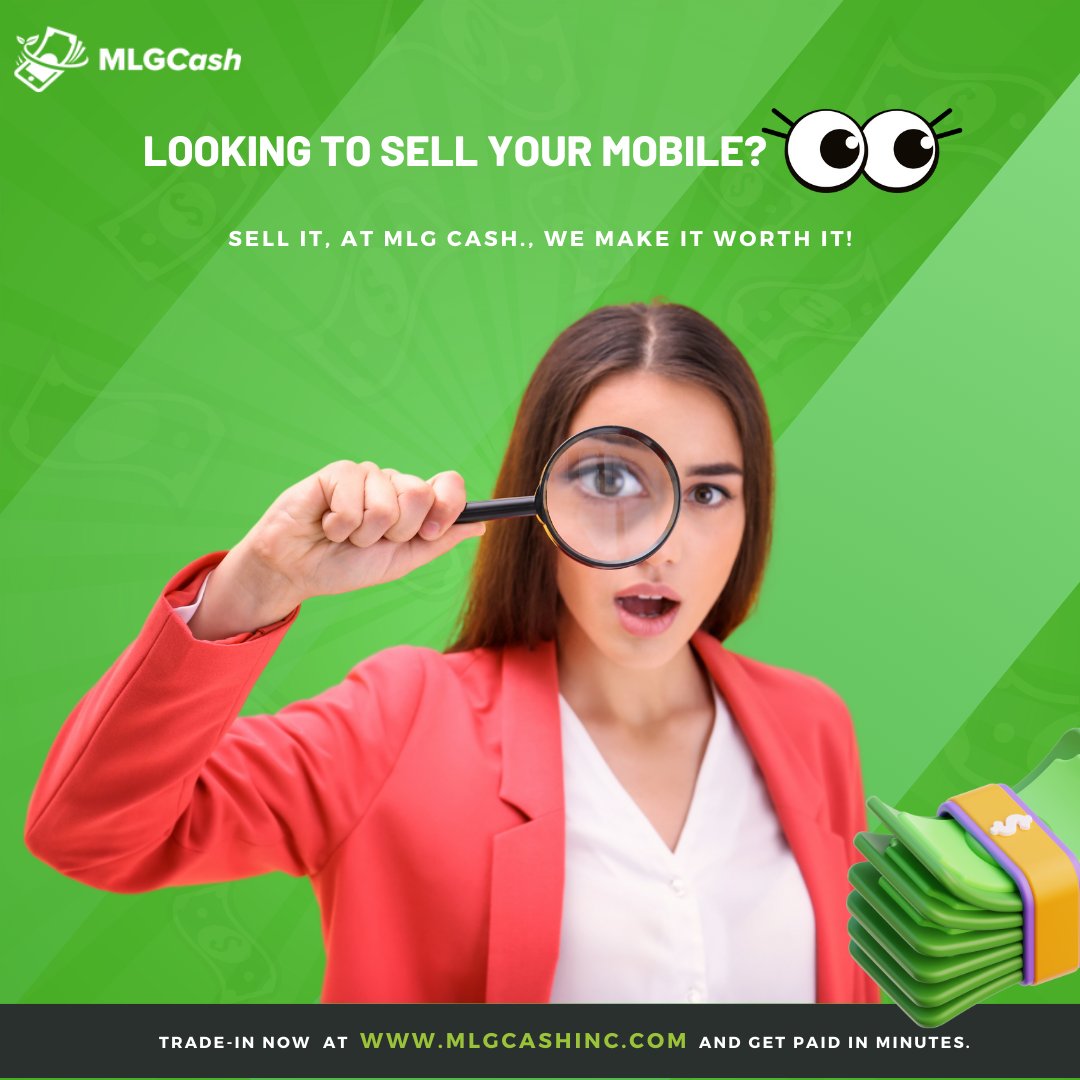 MLGCashOfficial's tweet photo. 🔍 Looking to sell your phone? Get the best price with MLG Cash! 💰📱

✅ Fast &amp; hassle-free
✅ Top market value
✅ Instant cash payment

🔗 Trade-in now: https://t.co/NpgD5cc5ll

#SellYourPhone #InstantCash #MLGCash #TradeIn https://t.co/XHyYbw09Kr