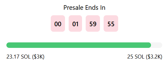 AlgosOnetoken's tweet photo. Presale Ends In 2 Hours ⏰

Don't miss out 10X On Launch 🚀🚀🚀

Buy Now:
https://t.co/udxB6OfTTv

✅ Audit By Coinsult
✅ Locked Liquidity
✅ CMC & CG Fast Tracking Listing
✅ CEX Listing Confirmed
✅ 0% Tax Buy & Sell
✅ Explosive Marketing

#AlgosOne @Algos #solana #pinksale #crypto #bitcoin #BTC #Binance