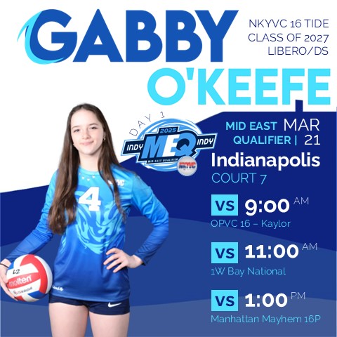 Ready for MEQ in Indianapolis this weekend!

#Libero #2027Libero #volleyballrecruit #classof2027 #MEQINDY2025

<a href="/NKYVC/">NKYVC</a>
<a href="/PrepDig/">Prep Dig 🏐</a>
<a href="/PrepDigOhio/">PrepDig Ohio</a>
<a href="/PrepDigOH/">Prep Dig Ohio</a>
<a href="/GMCgrah/">gmcgrah</a>
<a href="/PrepVolleyball/">PrepVolleyball.com</a>
<a href="/VBMagazine/">VolleyballMag.com</a>
<a href="/VBAdrenaline/">VB Adrenaline</a>
<a href="/CoachSamWol23/">Sam Wolinski</a>
<a href="/vbrecruiting/">Volleyball Recruiting</a> 
<a href="/SheilaThiery1/">Sheila Thiery - ⭐️Recruiter</a>