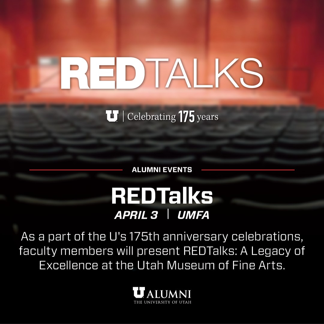 REDTalks: A Legacy of Excellence

📅 Thursday, April 3

📍 Utah Museum of Fine Arts

Guests are encouraged to attend either in person or through our free livestream 🎥

🔗 Get all the details: ow.ly/wWrt50VlE2I