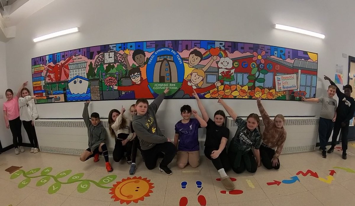 Pembroke Dock Year 5 (@yr5pdcs) on Twitter photo It’s up & looking fabulous,do you agree <a href="/rhyspadarn/">Orielodl</a>? 🤩We are thrilled to see our new stunning mural up on the wall <a href="/PDCSPrimary/">PDCSPrimary</a> Well done again to Rhys & all our year 5 pupils! #creativecontributors #welshartist #pupilvoice It’s up & looking fabulous,do you agree <a href="/rhyspadarn/">Orielodl</a>? 🤩We are thrilled to see our new stunning mural up on the wall <a href="/PDCSPrimary/">PDCSPrimary</a> Well done again to Rhys & all our year 5 pupils! #creativecontributors #welshartist #pupilvoice
