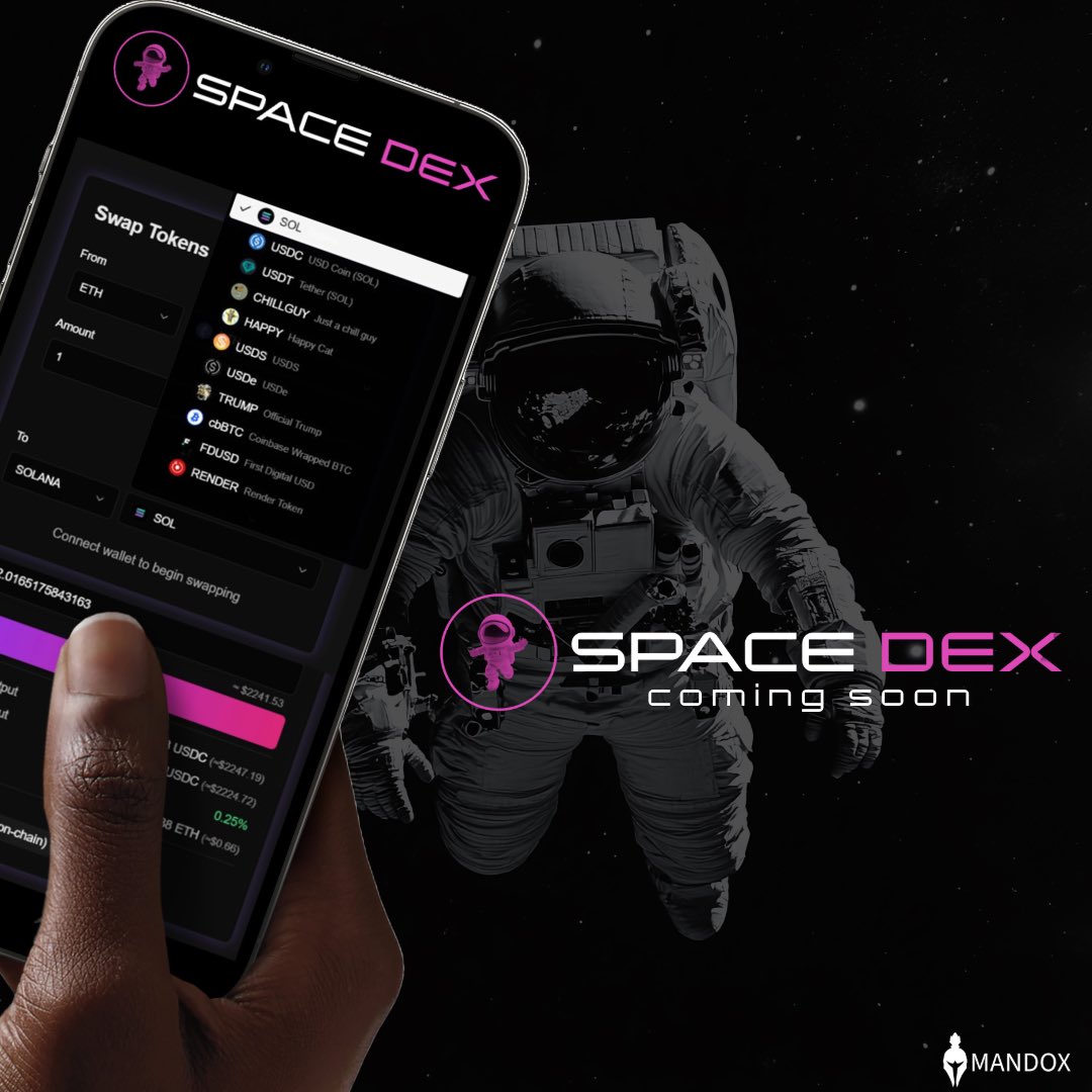 SPACE DEX (@_spacedex) on Twitter photo Trade your favorite currencies like $Mandox,  $Trump & #chillguy with a variety of currencies on a variety of chains!
<a href="/_SpaceDEX/">SPACE DEX</a> by <a href="/OfficialMandox/">MANDOX</a> coming soon. 
#CryptoNews Trade your favorite currencies like $Mandox,  $Trump & #chillguy with a variety of currencies on a variety of chains!
<a href="/_SpaceDEX/">SPACE DEX</a> by <a href="/OfficialMandox/">MANDOX</a> coming soon. 
#CryptoNews