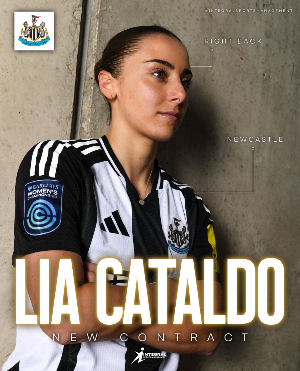 NEW CONTRACT ✍️

We’re very pleased for <a href="/LiaCataldo/">Lia Cataldo</a> as she has signed a new contract with <a href="/NUFCWomen/">Newcastle United Women</a>! 🖤🤍  

This is very much deserved for Lia after her success at the club in the last year and we’re looking forward to seeing her continue to shine! 💫 

Congrats Lia! 👏