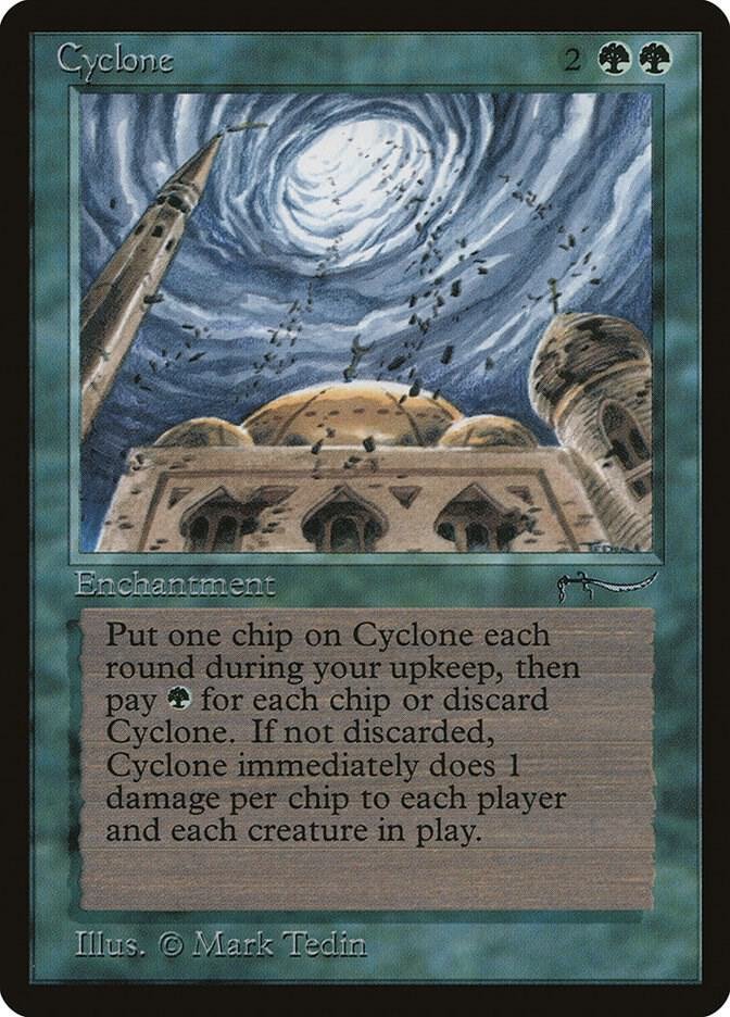 GetMTGFacts's tweet photo. 💡 Did you know? The mechanic Cumulative upkeep unofficially debuted in Arabian Nights on Cyclone. While the card doesn’t have the keyword, it functions just like it.

👉 What's your favorite card with Cumulative upkeep?

#MTG #MagicTheGathering #GetMTGFacts #CumulativeUpkeep https://t.co/tFRGvxi22n