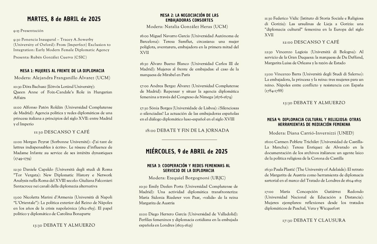 Rochi_Saiyajin's tweet image. Los días 8 y 9 de abril tendrá lugar en la @FyL_UAM el III Seminario Internacional &quot;Corte y Diplomacia&quot;: Agentes diplomáticas: el papel de las mujeres en la política exterior durante la Edad Moderna. Tenéis toda la información aquí:
