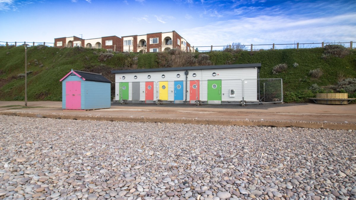 FifieldsExeter's tweet photo. We couldn't resist sharing these photos of the completed toilet blocks in Budleigh Salterton, and what better day to celebrate them than on the first day of spring? 🌼✨ https://t.co/yNq37r8Xfn