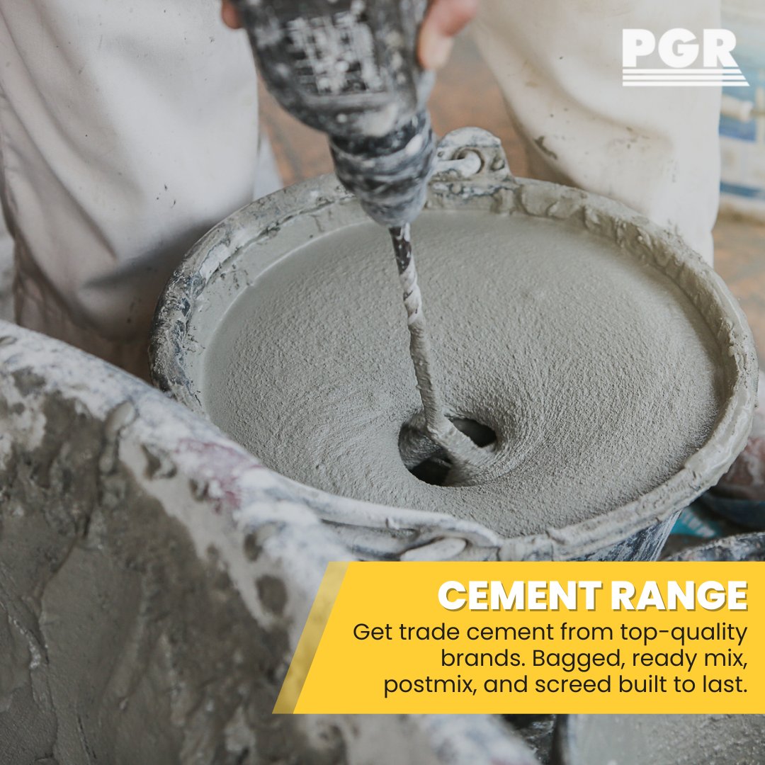 Built to last! Get trade-quality cement that delivers strength and reliability on every job. 💪

From bagged cement to ready mix, postmix and screed, we’ve got the right materials for every build.

Stock up now! pgrtimber.co.uk/browse/buildin… 🧱
#TradeQuality #CementRange