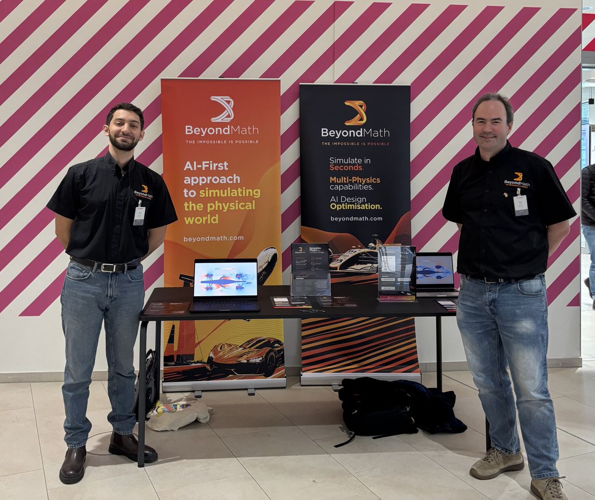 BeyondMath (@beyondmathltd) on Twitter photo BeyondMath is thrilled to be in Stuttgart, Germany where weāre engaging with automakers and industrial leaders like Bosch to showcase our AI model for multi-physics design and optimization!
Thanks to <a href="/biztradegovuk/">Department for Business and Trade</a> for inviting us.
#AI #Innovation #Automotive #GenerativePhysics BeyondMath is thrilled to be in Stuttgart, Germany where weāre engaging with automakers and industrial leaders like Bosch to showcase our AI model for multi-physics design and optimization!
Thanks to <a href="/biztradegovuk/">Department for Business and Trade</a> for inviting us.
#AI #Innovation #Automotive #GenerativePhysics