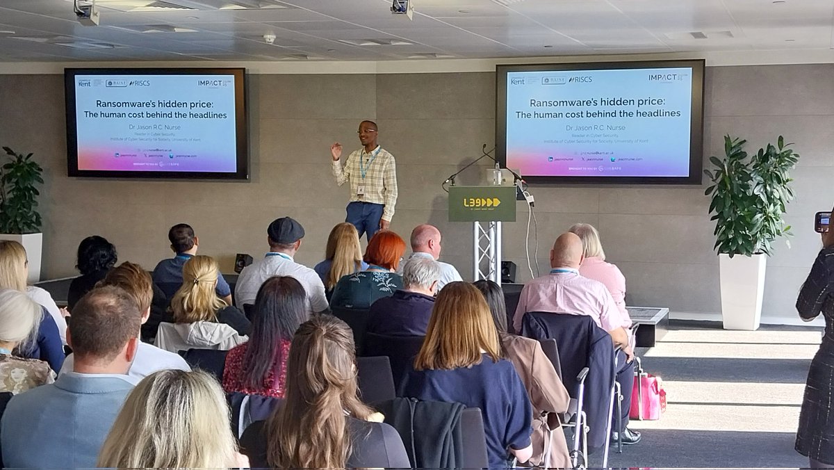 ro1105's tweet photo. At @cybsafe Impact2025 annual conference, with @ozalashe and @jasonnurse hosting human risk advocates from business, government, and academia. https://t.co/CfRGVdGXLY