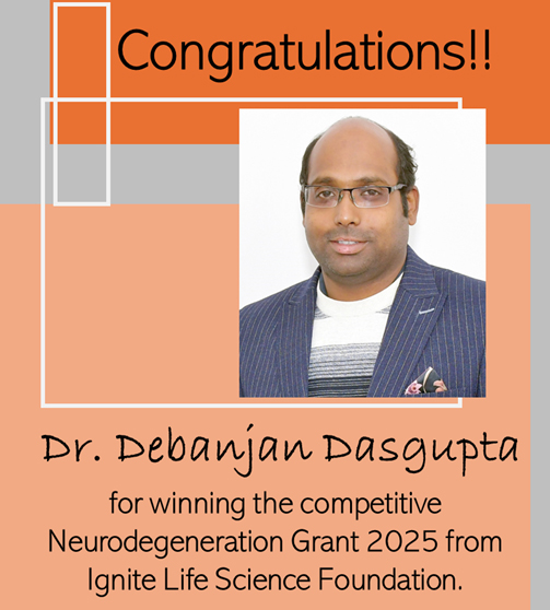 BSBE@IITK (@bsbeiitk1) on Twitter photo Congratulations to <a href="/debanjanmona/">Debanjan Dasgupta</a> & Neural Circuit Dynamics Lab <a href="/BSBEIITK1/">BSBE@IITK</a> for wining the Neurodegeneration Grant from <a href="/ignitelsf/">IGNITE LIFE SCIENCE FOUNDATION</a>
The team will use olfactory sensory-based approach to study neuronal circuits paving the way for early diagnosis of Alzheimer’s Disease #BiomedResearch Congratulations to <a href="/debanjanmona/">Debanjan Dasgupta</a> & Neural Circuit Dynamics Lab <a href="/BSBEIITK1/">BSBE@IITK</a> for wining the Neurodegeneration Grant from <a href="/ignitelsf/">IGNITE LIFE SCIENCE FOUNDATION</a>
The team will use olfactory sensory-based approach to study neuronal circuits paving the way for early diagnosis of Alzheimer’s Disease #BiomedResearch