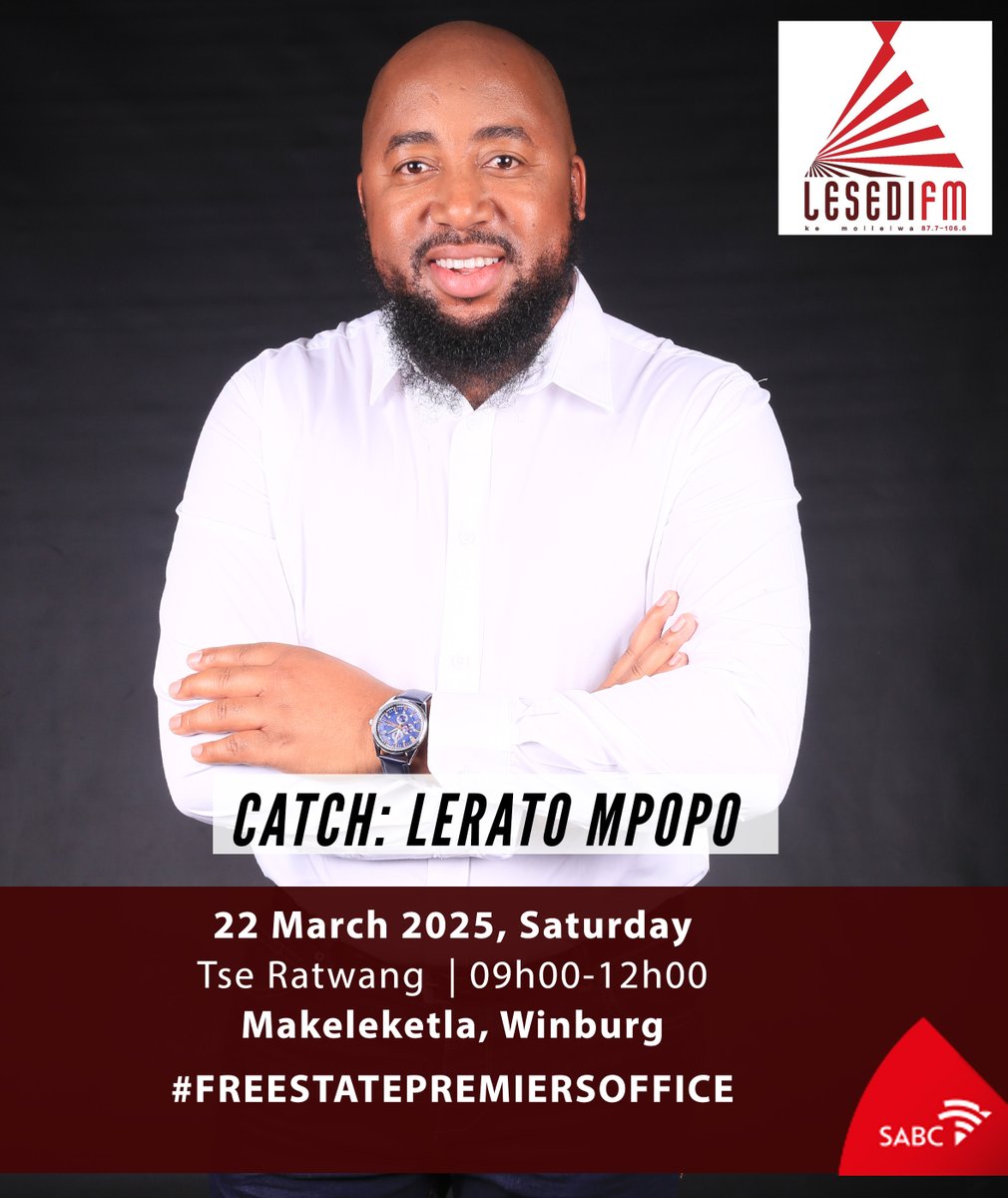 #KeMollelwa (@lesedifm) on Twitter photo Hosane re hasa lenaneo la #TseRatwang le <a href="/DjloversSA/">Dj Lovers πΏπ¦</a> ka kotloloho Makeleketla, Winburg re tsamaya le Free State Premier's Office #HeritageDay...MAMELA RADIO! Hosane re hasa lenaneo la #TseRatwang le <a href="/DjloversSA/">Dj Lovers πΏπ¦</a> ka kotloloho Makeleketla, Winburg re tsamaya le Free State Premier's Office #HeritageDay...MAMELA RADIO!