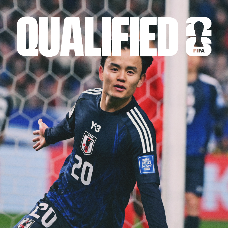 FIFAWorldCup's tweet photo. 🇯🇵 Japan have qualified for #FIFAWorldCup 26!

#WeAre26 | @jfa_samuraiblue