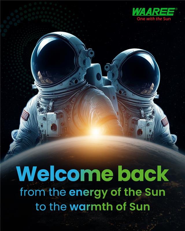 Just like the sun powers endless possibilities, resilience fuels extraordinary journeys! 

Waaree celebrates the safe return of Sunita Williams, whose 286-day space mission proves that with determination and adaptability, the sky is just the beginning! 

#SunitaWilliams