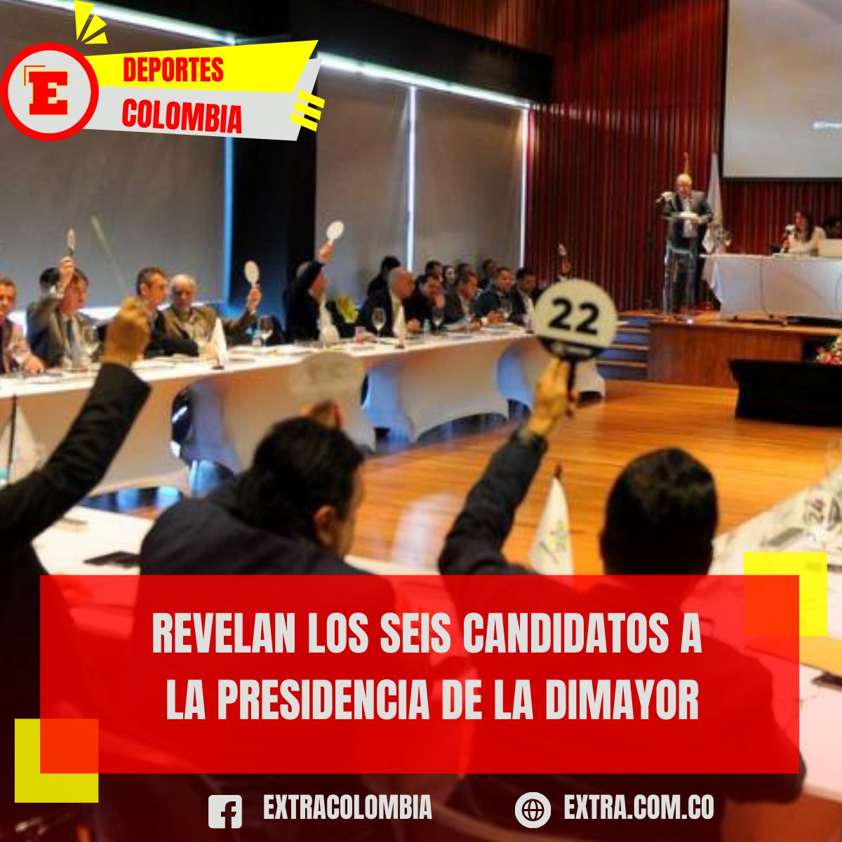 #Presidencia🚨 Se define el futuro de la #Dimayor | Juan David Pérez, Luis Eduardo Montejo, Ramiro Ruiz, Héctor Matheus, Carlos Mario Zuluaga y Luz Ángela Castro son los aspirantes. ¿Favoritos? 🤔⚽#FPC 
Info👉extra.com.co/dimayor-4/