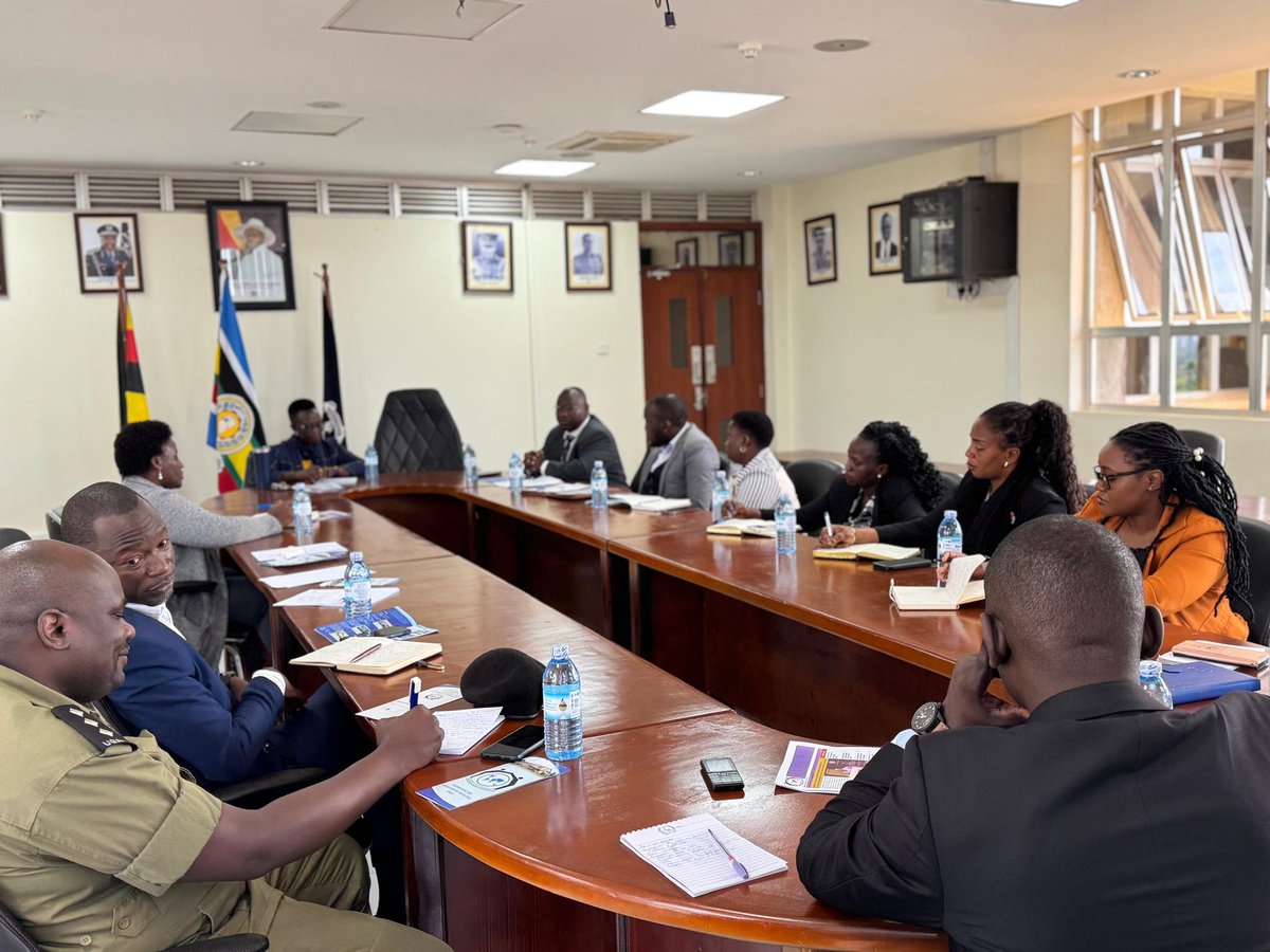 Meeting held this morning with the Directorate of Human Rights to discuss a range of issues at Police Headquarters, Naguru.