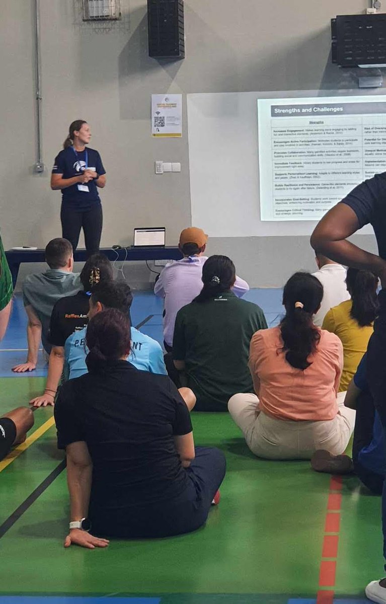 LockettMeg's tweet image. Thanks to those who joined my Gamification session today! I’m growing as a presenter 😃 I loved hearing how you would adapt the games to fit your contexts. 90+ attendees, the energy in the room was incredible, and I managed to sneak some dance in, too! 🪩 #EARCOS #PhysEd