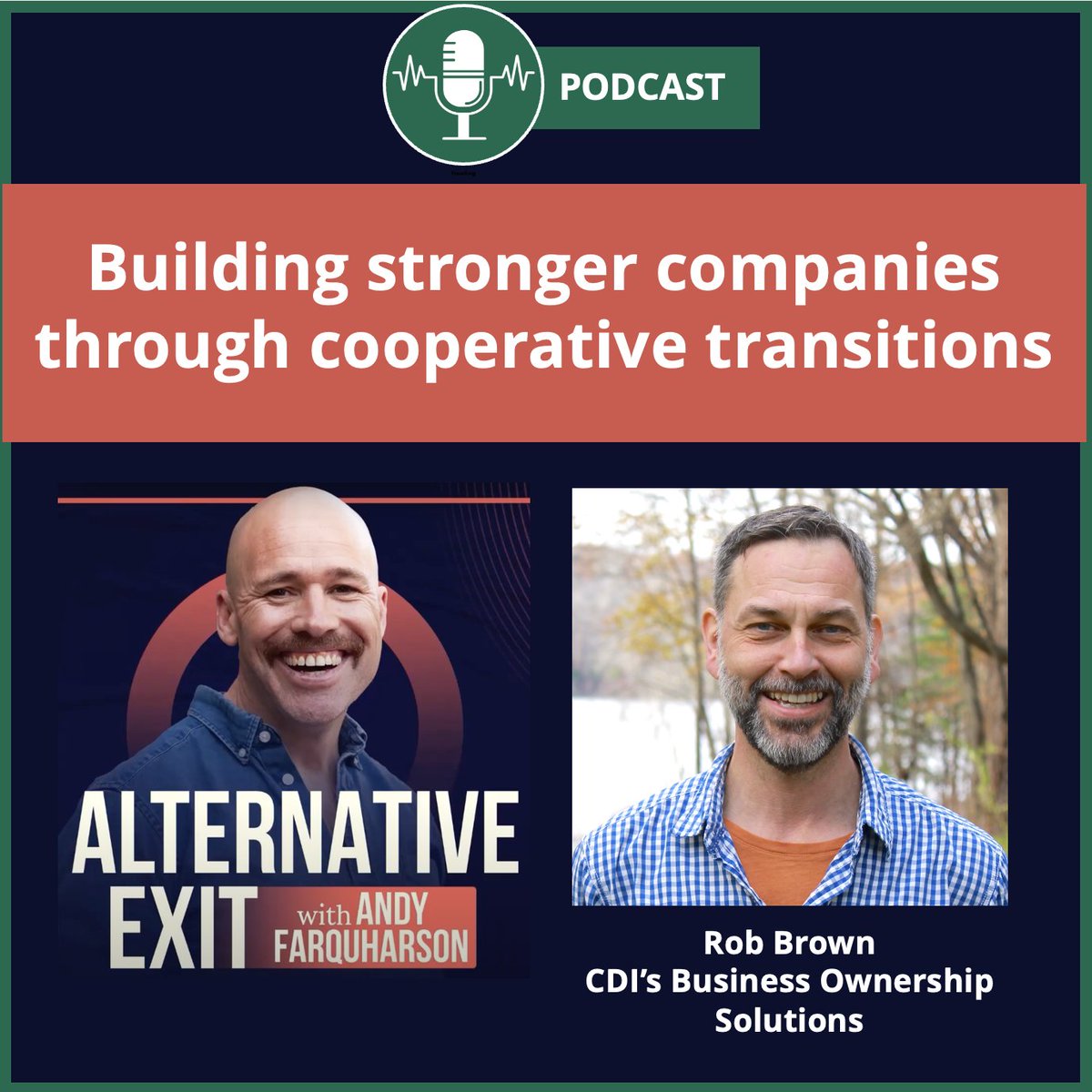 Thank you Andy Farquharson for having us on your podcast Alternative Exit! Hear from CDI’s Rob Brown who shares insights into how businesses can grow and become more resilient through thoughtful exit-planning and employee ownership. Watch here: youtube.com/watch?v=19Vx4y…