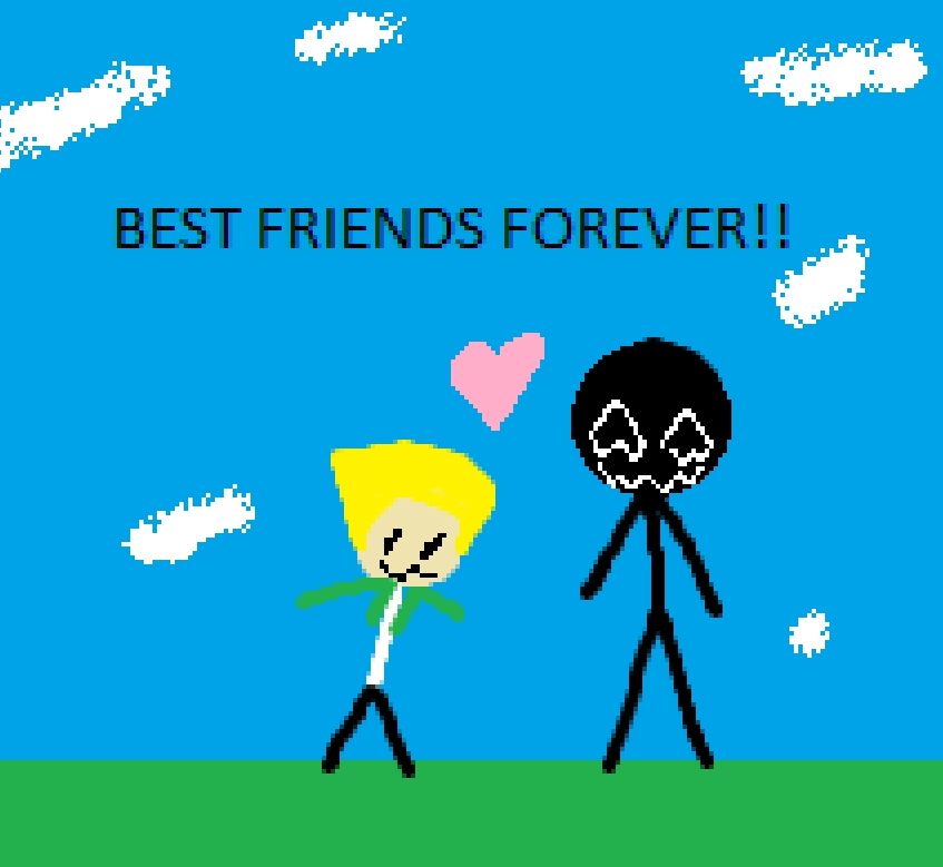 WE DREW THIS IN MS PAINT!! AREN'T WE ADORABLE? :D